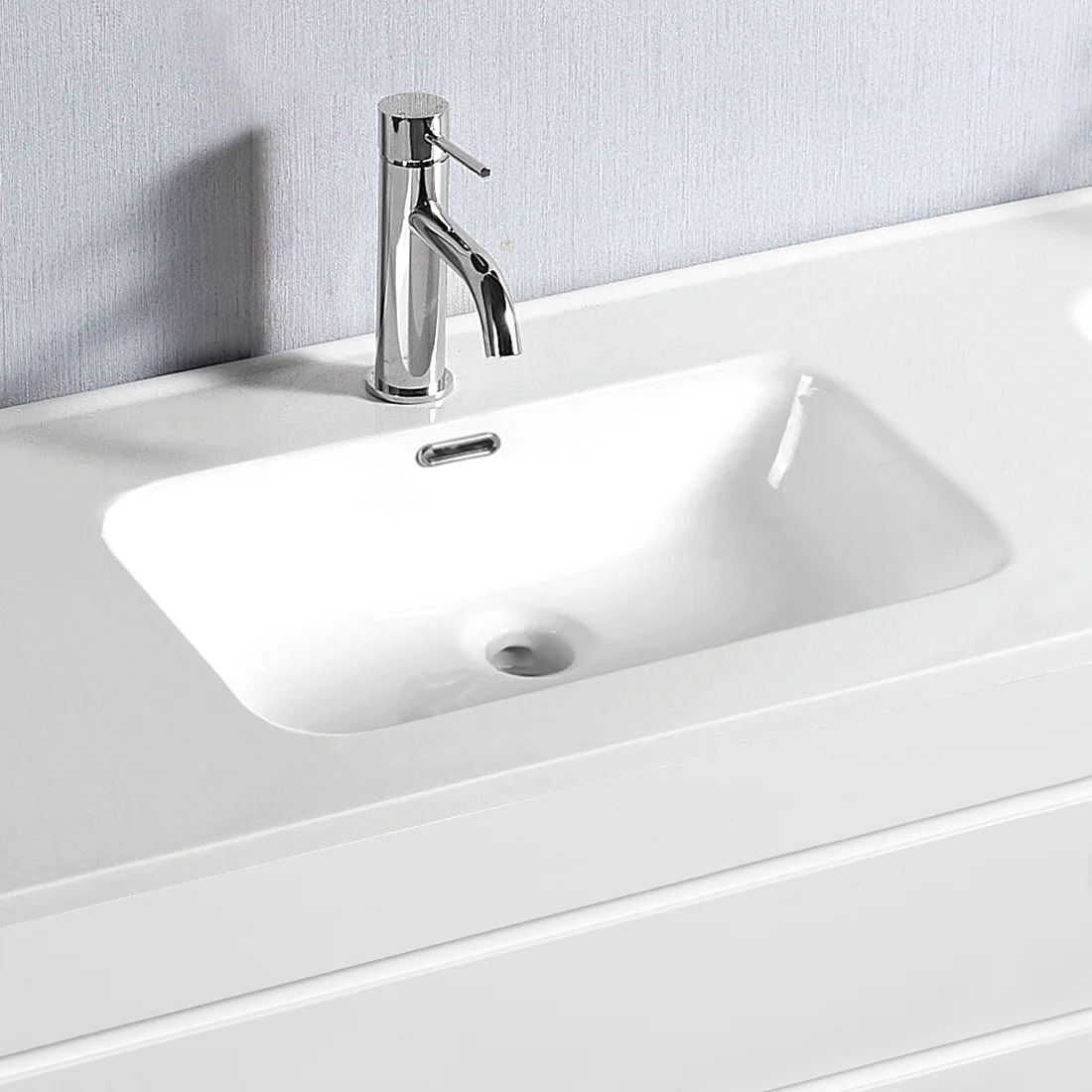 Vellena 600mm Plywood Wall Hung Bathroom Vanity Ceramic Basin - Image 9