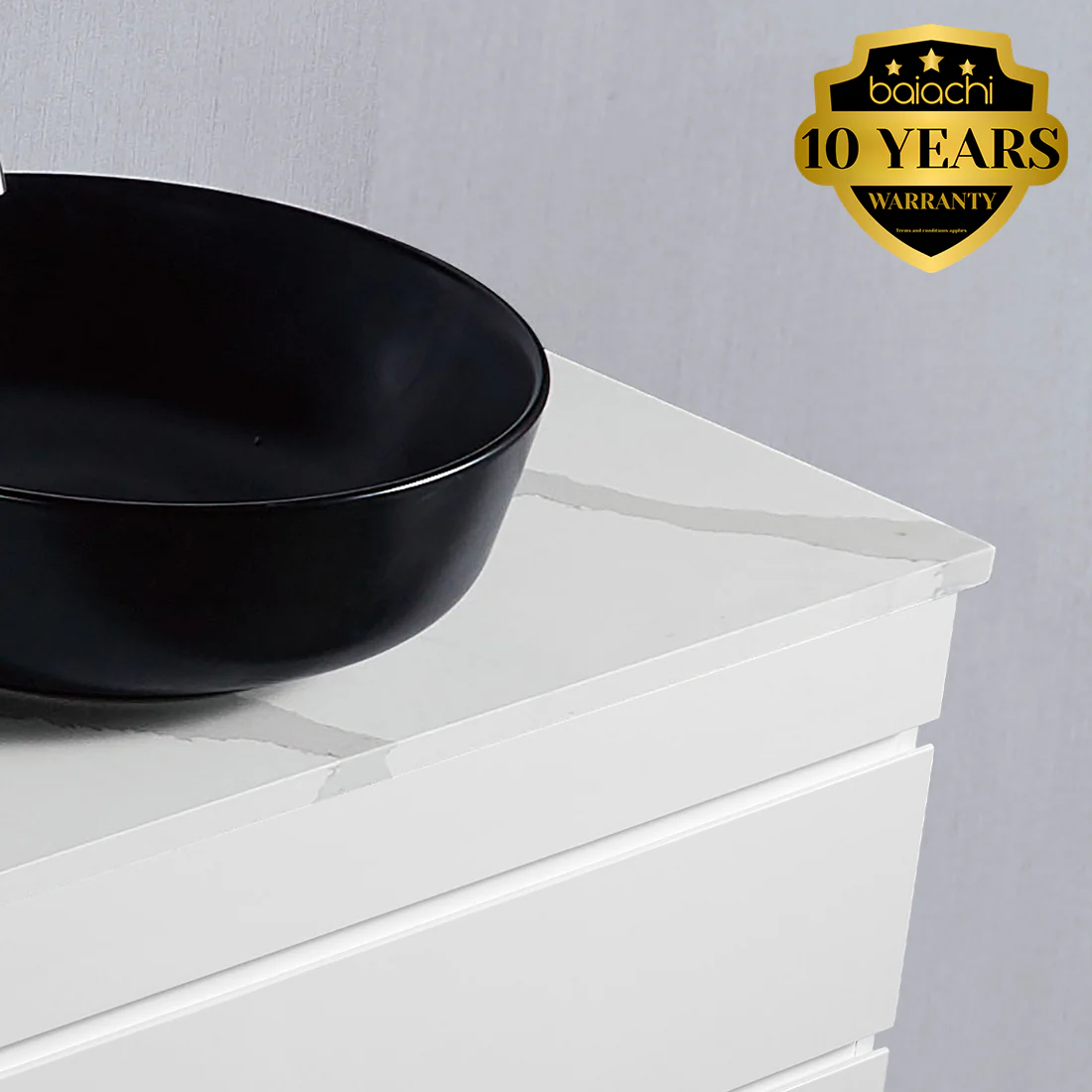 Vellena 600mm PVC Water Proof Wall Hung Bathroom Vanity Calacatta Quartz Stone