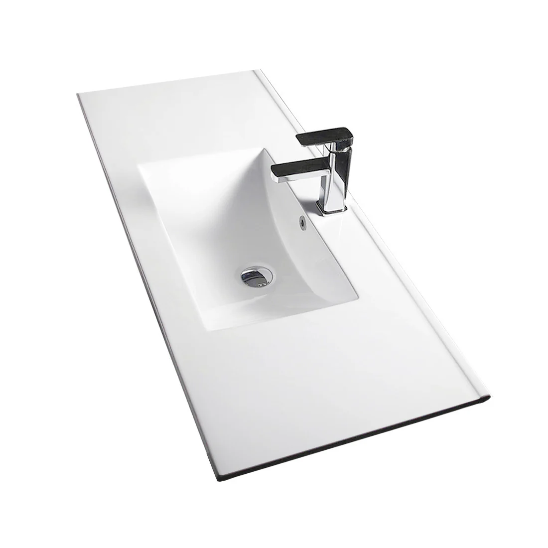 Vellena 750mm PVC Water Proof Empire Oak Wall Hung Bathroom Vanity Ceramic Basin - Image 4