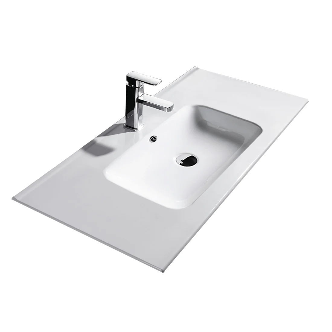 Vellena 900mm Plywood Empire Oak Bathroom Vanity Ceramic Basin - Image 8