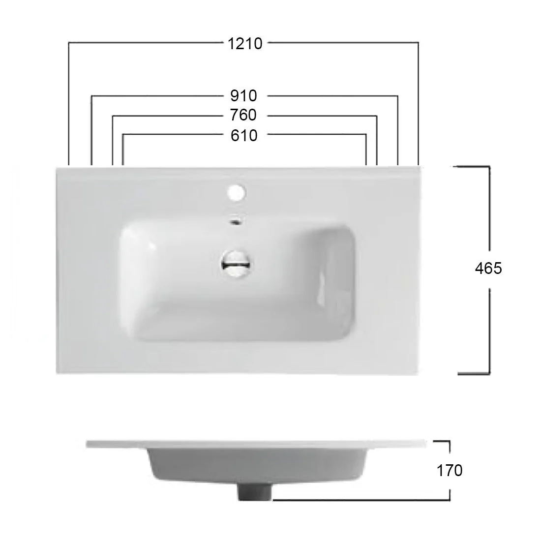 Vellena Plywood 900mm Wall Hung Bathroom Vanity Ceramic Basin - Image 8