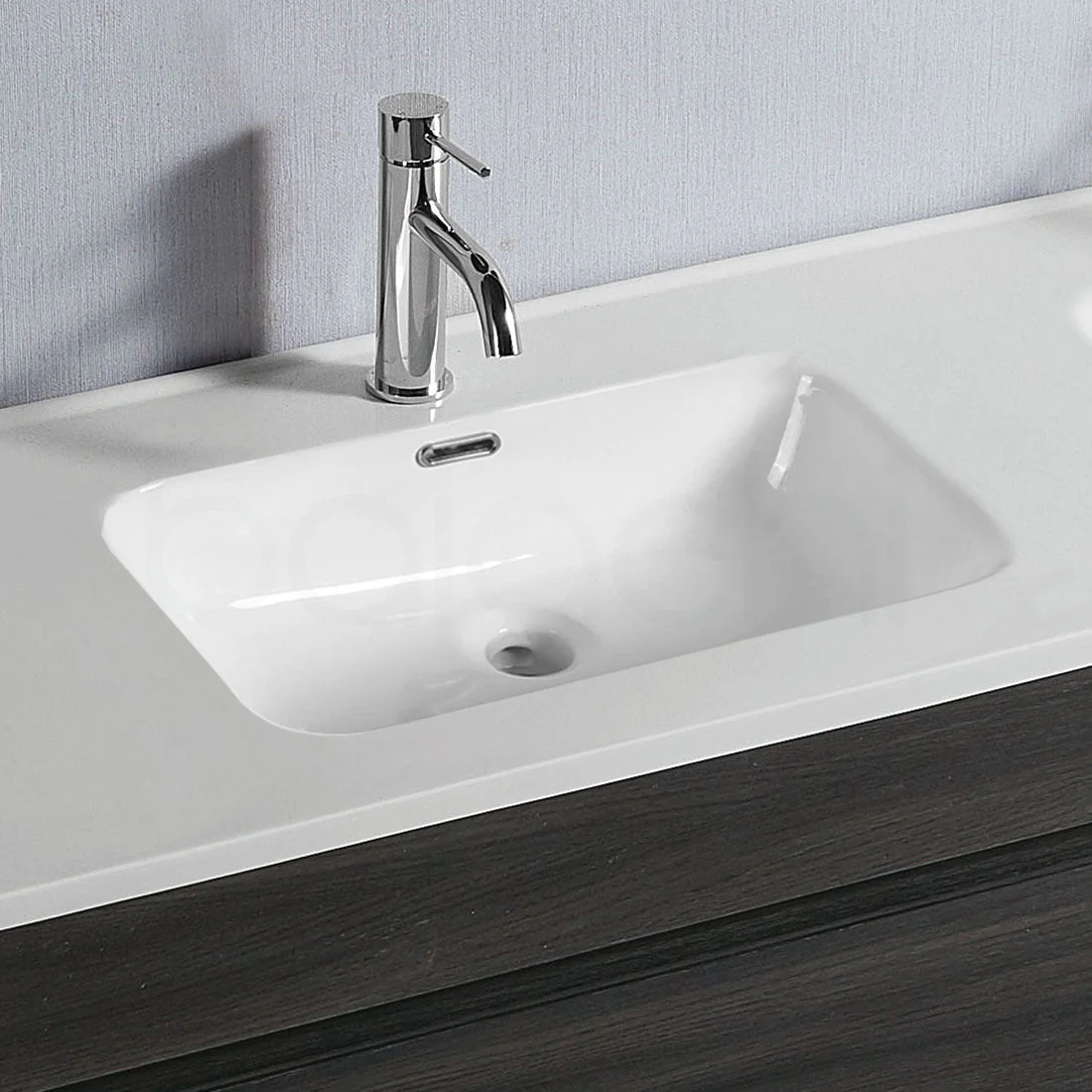 Vellena Plywood 900mm Wall Hung Empire Oak Bathroom Vanity Ceramic Basin - Image 9