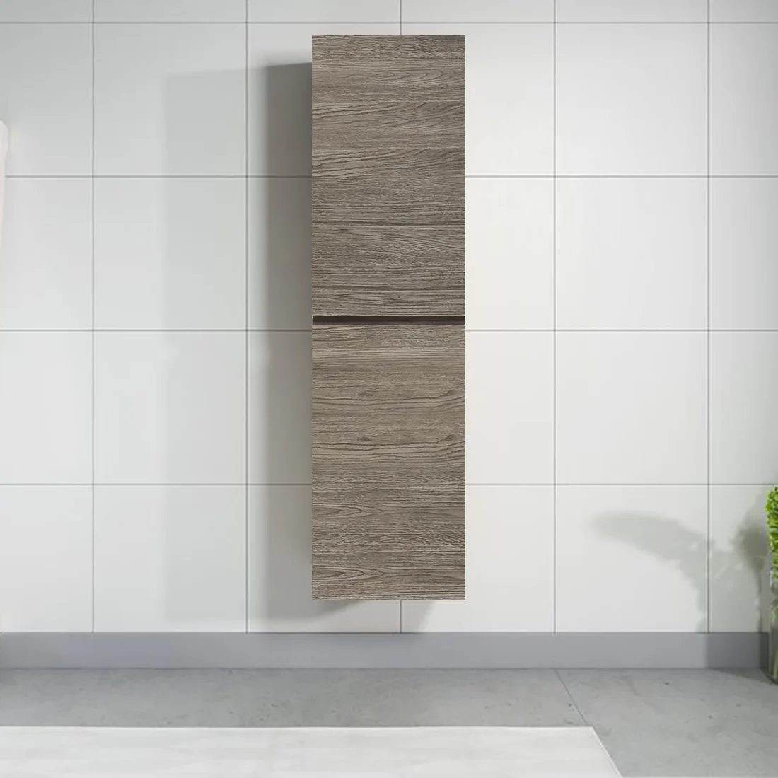 Vellena PVC Water Proof Wash White Bathroom Tallboy Cabinet Wall Hung Legs - Image 4