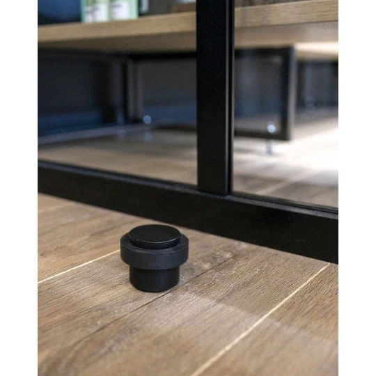 Zanda Floor Mounted Door Stop 38mm Matte Black - Image 2