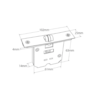 Zanda Heavy Duty Roller Catch Stainless Steel - Image 2