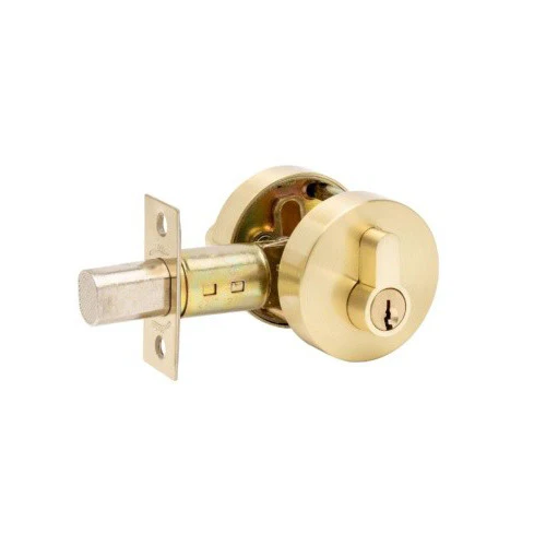Zanda Jura Elite Round Slimline Deadbolt Single Cylinder Brushed Gold - Image 3
