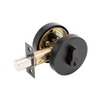 Zanda Jura Elite Round Slimline Deadbolt Single Cylinder Matte Black - Image 3