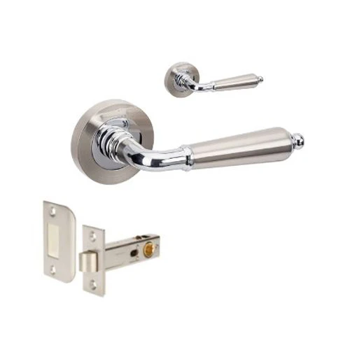 Zanda Oxford Privacy Set Brushed Nickel / Chrome Plate - Image 2