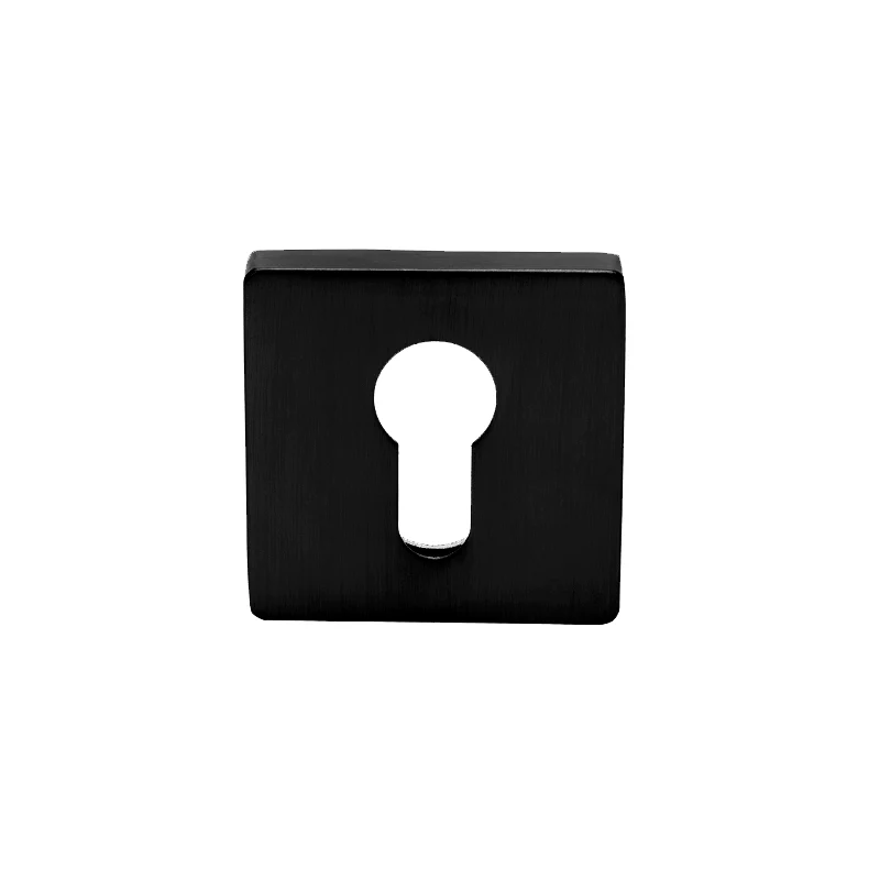 Zanda Q Series Square Euro Escutcheon Matte Black - Image 2