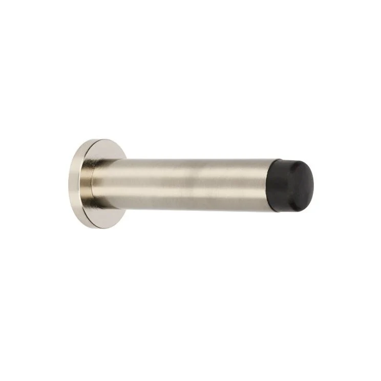 Zanda Solid Brass Door Stop Skirting Mount 85mm Brushed Nickel - Image 2